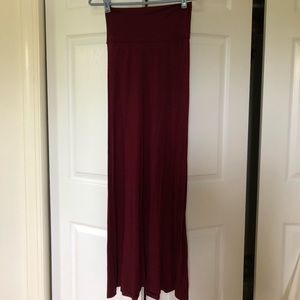 Maroon Maxi Skirt